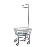 ANTIMICROBIAL LAUNDRY CART W / SGL POLE RACK --- SEE NOTES