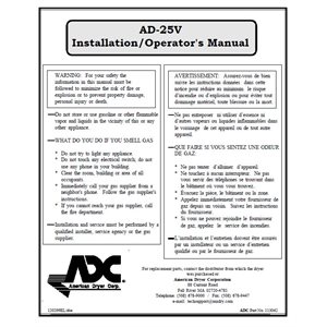 AD-25V INSTALLATION / OPER MAN