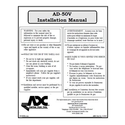 AD-50V INSTALLATION / OPER MAN