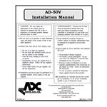 AD-50V INSTALLATION / OPER MAN