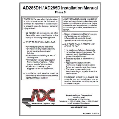 AD-285 INSTALL / OPERATORS