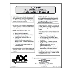 AD-75V INSTALLATION / OPER MAN