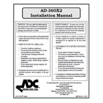 AD-360X2 INSTALLATION MANUAL