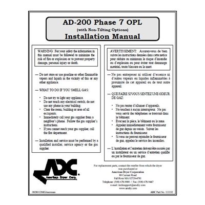 200# NONTILT PH-7 INSTR MANUAL
