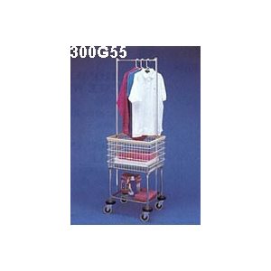 DELUXE ELEVATED LAUNDRY CART W / DBL POLE--- SEE NOTES