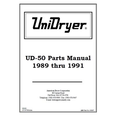 UD-50 PARTS MANUAL 89-91