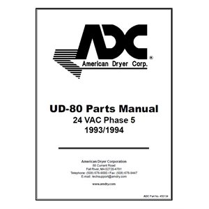 UD-80 PARTS MANUAL 1993 / 1994