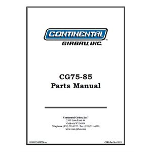 PARTS MANUAL / CG75-85