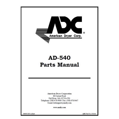 AD-540 PARTS MANUAL