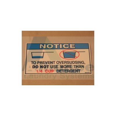 LABEL,NOTICE OVER SUDSING
