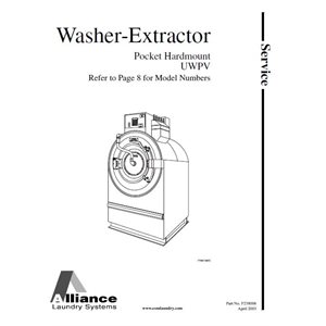 UW60PV TROUBLESHOOTING MANUAL