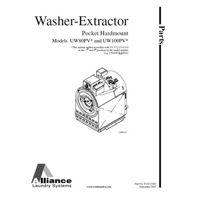 UW100PVQU1 PARTS MANUAL